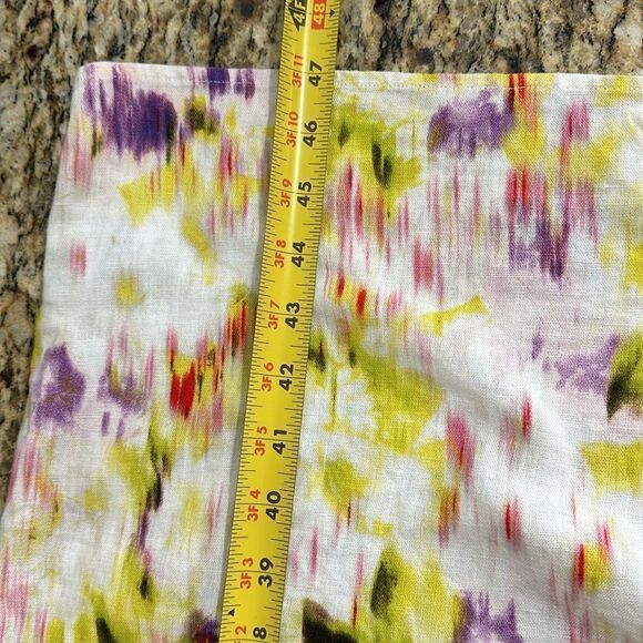 Future Collective Linen Blend Watercolor One Shoulder Midi Dress Size M - Picture 7 of 7